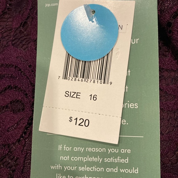 Jackie Jon Wine Lace Dress Sz 16 NWT - Picture 6 of 10